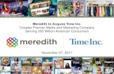Meredith to Acquire Time Inc. Creates Premier … › media › documents › ...• $4.8 billion in calendar 2016 revenue, including $2.7 billion of advertising revenue • Approximately