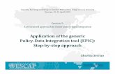 Application of the generic Policy-Data Integration …...Application of the generic Policy-Data Integration tool (EPIC): Step-by-step approach Sharita Serrao Capacity building workshop