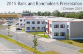 2015 Bank and Bondholders Presentation€¦ · 2015 Bank and Bondholders Presentation 1 October 2015 SEGRO Park Düsseldorf-City. TAKING ADVANTAGE OF IMPROVING MARKETS Financial Review