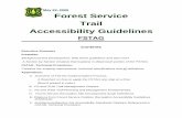 May 22, 2006 Forest Service Trail Accessibility Guidelines › assets › Library › ... · 2016-08-03 · picnicking areas and elements, outdoor recreation access routes, beach
