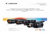 High Dynamic Range (HDR) in the EOS C700 and EOS C300 Mark … · 2019-06-20 · camera was an innovative new photosite design that employed two separate photodiodes – each being