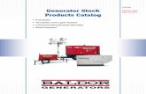 CA2400 Generator Stock - Tecnica Industriale · Generator Stock Products Catalog CA2400 Effective Date: May 19, 2013 • Portables • Towables and Light Towers • Commercial/Industrial