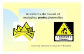 Accidents du travail et maladies professionnellesspectre016.free.fr/divers/accidents de travail et... · Accident du Travail Analyse des causes Le plus souvent : pluricausalité 80%