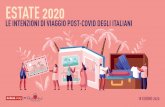 LE INTENZIONI DI VIAGGIO POST-COVID DEGLI ITALIANI...Fonte: Indagine italiani.coop per Robintur - Giugno 2020 - 1.000 casi popolazione italiana 18-65 anni Stagione 2020 - Scenario