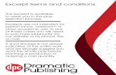 Excerpt terms and conditions - Dramatic Publishing · 2017-12-13 · Excerpt terms and conditions This excerpt is available to assist you in the play selection process. Excerpts are