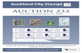 AUCTION 232 › wp-c… · AUCTION 232 Closing Tuesday April 21, 2020 PO Box 99988 Newmarket Auckland 1149 NZ • Ph +64 9 522 0311 • Fax +64 9 522 0313 • Email bid@AucklandCityStamps.co.nz