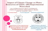 Impact of Climate Change on Water Resources of … › media › 99173 › i2-2-reddy.pdfImpact of Climate Change on Water Resources of USDA- ARS Experimental Watershed 2014 INTERNATIONAL