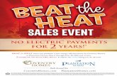BEAT the HEAT · 2020-05-07 · *The “Beat the Heat Sales Event” applies for the purchase of a home from Coventry Homes or Plantation Homes in the Houston Metropolitan area with