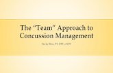 The “Team” Approach to Concussion Management › ... › 02 › ...Concussion-Presentation-1.pdf · Concussion 101….. Concussion or mild traumatic brain injury (MTBI) is a pathophysiological