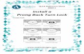 Quick Reference Sheet #004-1 Install a Prong Back …...Install a Prong Back Turn Lock Quick Reference Sheet #004-1 Mark centre placement Centre female half over mark Draw around inside