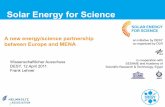 Solar Energy for Science - DESY - WA...A new energy/science partnership between Europe and MENA Solar Energy for Science an initiative by DESY co-organized by DLR in cooperation with