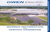 Welcome Owen Electric Cooperative...2019/10/04  · electricity to the unserved, rural portions of the United States . Owen Electric is a member-owned, not-for-profit enterprise, providing