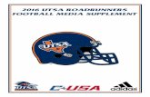 2016 UTSA RoAdRUnneRS FooTbAll MediA SUppleMenT · 4 2016 UTsa fooTball Media sUppleMenT Media coverage The UTSA Athletics Communications Office assists members of the media with