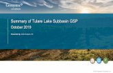 Summary of Tulare Lake Subbasin GSP - South Fork Kings GSA › wp-content › uploads › 2019 › 10 › ... · 2019-10-24 · Specific actions taken through GSP implementation degrades