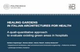 HEALING GARDENS IN ITALIAN ARCHITECTURES FOR HEALTH...HEALING GARDENS IN ITALIAN ARCHITECTURES FOR HEALTH A quali-quantitative approach to evaluate existing green areas in hospitals