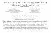 Soil Carbon and Other Quality Indicators in Managed Northern … · 2017-09-29 · Soil Carbon and Other Quality Indicators in Managed Northern Forests Key Findings: Carbon storage