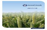 Cereal Seed Guide 2017/18 · PGG Wrightson Grain produces and supplies a significant number of proprietary cereal cultivars. The portfolio includes milling, biscuit, feed and purple