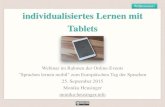 Willkommen! individualisiertes Lernen mit Tablets · • Kerres, Michael (2013): Mediendidaktik - Konzeption und Entwicklung mediengestützter Lernangebote. München, Oldenbourg.