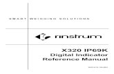 X320 IP69K - Rinstrum · X320 IP69K Digital Indicator Reference Manual 003X-610-100-M01
