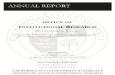 Annual Report - California State University, Stanislaus...of university-wide projects for administrative, academic, and system-wide purposes. Before joining CSU Stanislaus, Dr. Sanchez