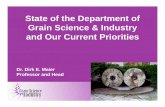 State of the GSI Department - Handout · Dr. Sajid Alavi Feed Manufacturing, Ration Formulation, Extrusion, Petfoods, Aquafeeds, Process Efficiency, Grinding, Mixing, Biorefinery