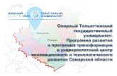 Опорный Тольяттинский государственный ... · 2017-11-24 · Федеральная и региональная повестки Приоритетный