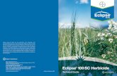 100 SC - Bayer · Eclipse is now produced as a 100 g/L suspension concentrate formulation. Eclipse 100 SC is available in 3 litre and 5 litre containers. The rate of application per