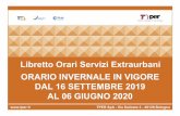 Libretto Orari Servizi Extraurbani ORARIO INVERNALE IN VIGORE … · 2019-09-10 · In caso di sciopero, i servizi saranno comunque garantiti fino alle 8.30 e dalle 16.30 alle 19.30