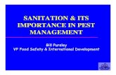 SANITATION & ITS IMPORTANCE IN PEST MANAGEMENT · PROVISION & MANAGEMENT OF SERVICES Pre-contract Actions Preliminary evaluation of the facility in terms of pest activity/potential