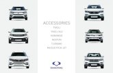 ACCESSORIES - Charters SsangYong Reading · 2019-02-20 · KORANDO REXTON TURISMO MUSSO PICK-UP. 2 CONTENTS Page TIVOLI 3 TIVOLI XLV 6 KORANDO 8 REXTON 11 TURISMO 14 NEW MUSSO PICK-UP