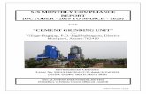 SIX MONTHLY COMPLIANCE REPORT (OCTOBER - 2019 TO … · 2020-07-02 · Alsthom Industries Limited SIX MONTHLY COMPLIANCE REPORT (OCTOBER - 2019 TO MARCH - 2020) FOR “CEMENT GRINDING