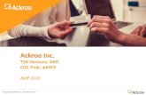 Ackroo Investor Deck · Through industry consolidation we help Automotive, Petroleum, Hospitality and Retail merchants of all sizes attract, retain and grow their customers and their
