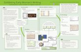 Exhibiting Early Women’s Writing Anna Fisher & John Melson ... · JavaScript, AJAX allow greater interaction Web services provide additional visualization features (Google maps,
