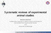 Systematic reviews of experimental animal studies · n der Worp, Philip Bath, Mharie McRae, Stuart Allan, Ian Marshall, Xenios Mildonis, Konstantinos Tsilidis, Orestis ... Malcolm