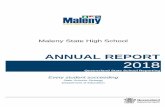 Maleny State High School€¦ · 2018 Annual Report 1 Maleny State High School Contact information Postal address PO Box 601 Maleny 4552 Phone (07) 5499 8111 Fax (07) 5499 8100 Email