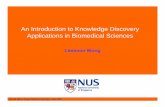 An Introduction to Knowledge Discovery Applications in ...wongls/talks/yangming-june06/taipei... · • Quick introduction to knowledge discovery • Example applications – Translation
