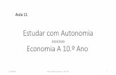 Estudar com Autonomia - Madeira...Estudar com Autonomia 2019/2020 27-05-2020 Carlos Jardim Economia A –10.º Ano 1 Economia A 10.º Ano Aula 11 7. Poupança e investimento •7.1.