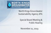 North Kings Groundwater Sustainability Agency JPA Special ... · 11/21/2019  · 1.b - Kings Basin Coordination Update Kings Subbasin GSA GSP Release Date Proposed Adoption Date McMullin
