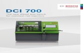 The new DCI 700 diesel test bench at a glance · 180 VAC - 230 VAC (0 683 725 002) 380 VAC - 440 VAC (0 683 725 001) Rated current 15 A Fuse 16 A Phases 3P - PE Input frequency 50