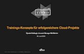 Trainings 5Konzeptefür erfolgereichere Cloud5Projekte · Awareness,&Dev/Test Design,&Deploy Manage,&,Automate Innovate&Scale Engage Build,&Operate Optimize Scale Architecting"on"AWS