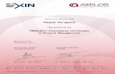 Pascal Verspeek · This certificate remains the property of the issuing Examination Institute and shall be returned immediately upon request. AXELOS, the AXELOS logo, the AXELOS swirl