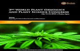 3rd World Plant Genomics and Plant Science Congress · 2019-02-16 · 3rd World Plant Genomics and Plant Science Congress Day 1- July 15, 2019 (Monday) Osaka, Japan Registration Opening