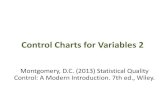 Control Charts for Variables 2 - eskisehir.edu.trendustri.eskisehir.edu.tr/ledolgun/TKY302(ing... · The 𝑥 and 𝐬 Control Charts with Variable Sample Size • An alternative