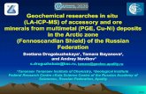 Geochemical researches in situ (LA-ICP-MS) of accessory ... · internationally approved standard zircon samples 91500, TEMORA 1, Mud Tank, and inter-laboratory cross-checks Elements