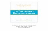 The Introvert Entrepreneur - Excerpt from the Introduction From …theintrovertentrepreneur.com/wp-content/uploads/2015/06/... · 2015-06-26 · Excerpt!from!“The!Introvert!Entrepreneur:!!