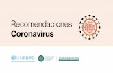 ONU Recomendaciones Coronavirus Generales · 2020-06-16 · usuaria de perro guía o bastón blanco, asegúrate de guardar la distancia de dos metros porque estas personas (ni sus