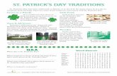 St. Patrick’s Day Traditionstheliteracycoaches.weebly.com/uploads/4/1/7/4/41741275/st_pats_d… · Irish food is popular on St. Patrick’s day. Favorite dishes include corned beef