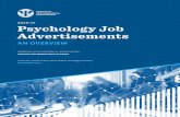 2015-2017 Psychology Job Advertisements: An Overview · This report provides an overview of psychology job advertisements in recent years. It examines the characteristics of psychology