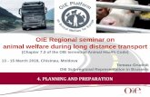 OIE Regional seminar on animal welfare during long distance … · OIE Regional seminar on animal welfare during long distance transport (Chapter 7.3 of the OIE terrestrial Animal