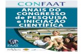GILVAN ELIAS PEREIRA · 2015-09-22 · CONFAAT – Congresso de Pesquisa e Iniciação Científica 3 Organização Geral do I Congresso de Pesquisa e Iniciação Científica da FAAT